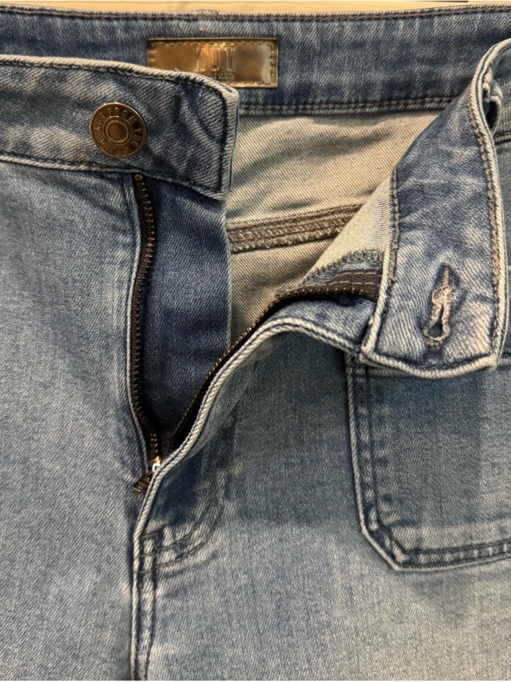 KUT From The Kloth Meg Wide Leg Jeans Women’s Size 8 Blue High Rise Denim - Picture 4 of 13